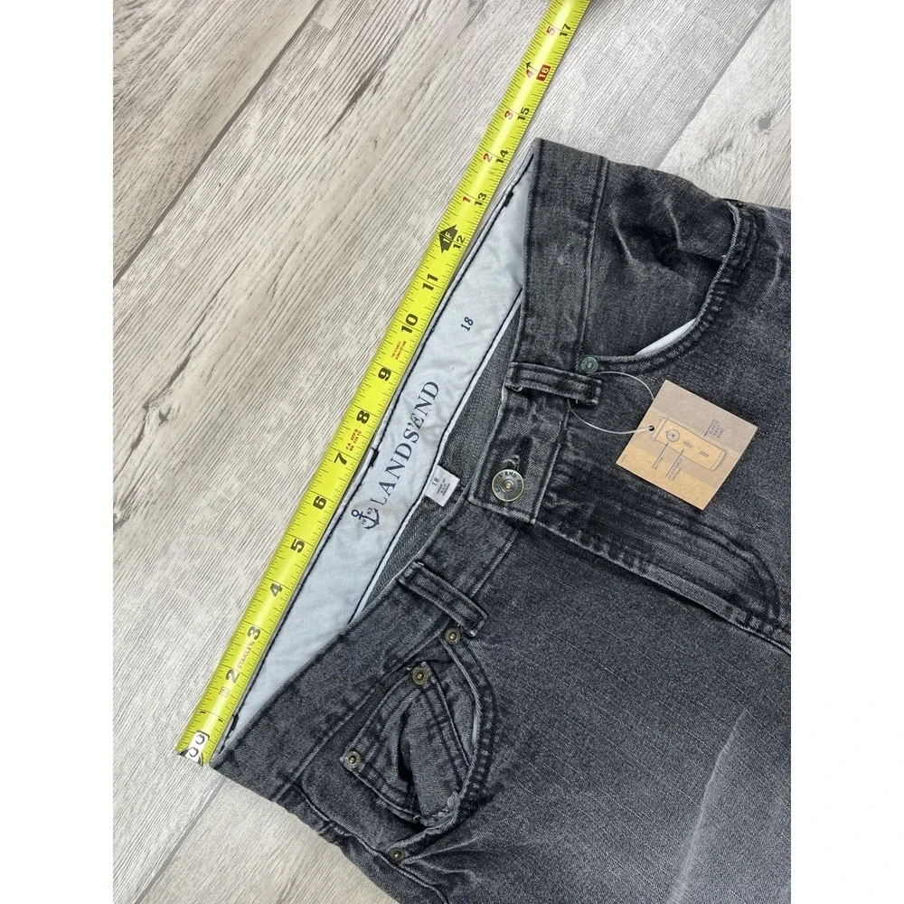 Lands' End Jeans Size 18‎ Kids Mid Rise Stretch Straight Leg Blue Denim NWT